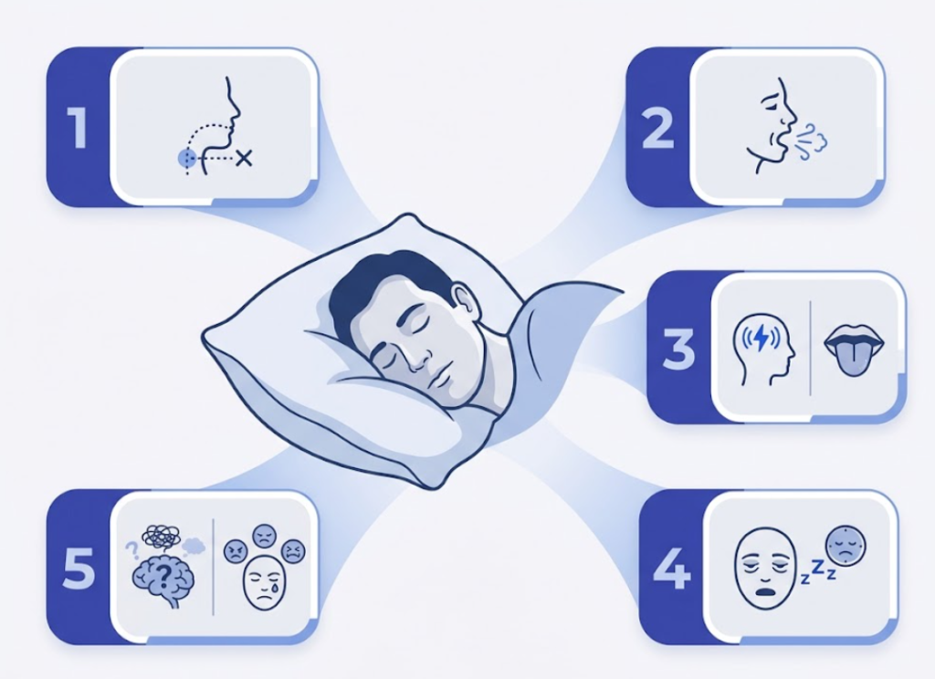 Cinco señales de apnea del sueño