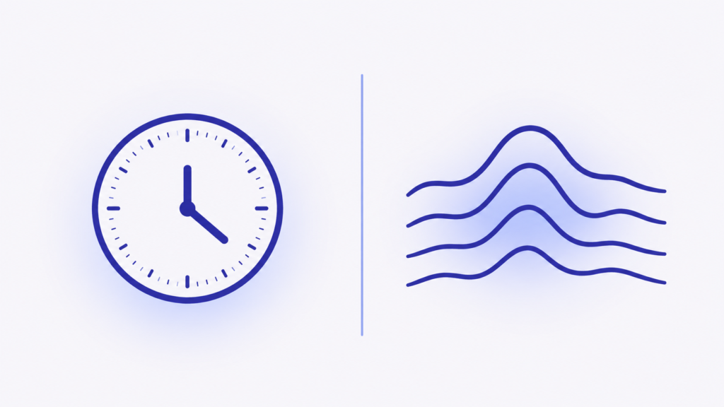 Ritmos Circadianos Comparación visual entre el ritmo circadiano de 24 horas y las etapas del ciclo de sueño nocturno