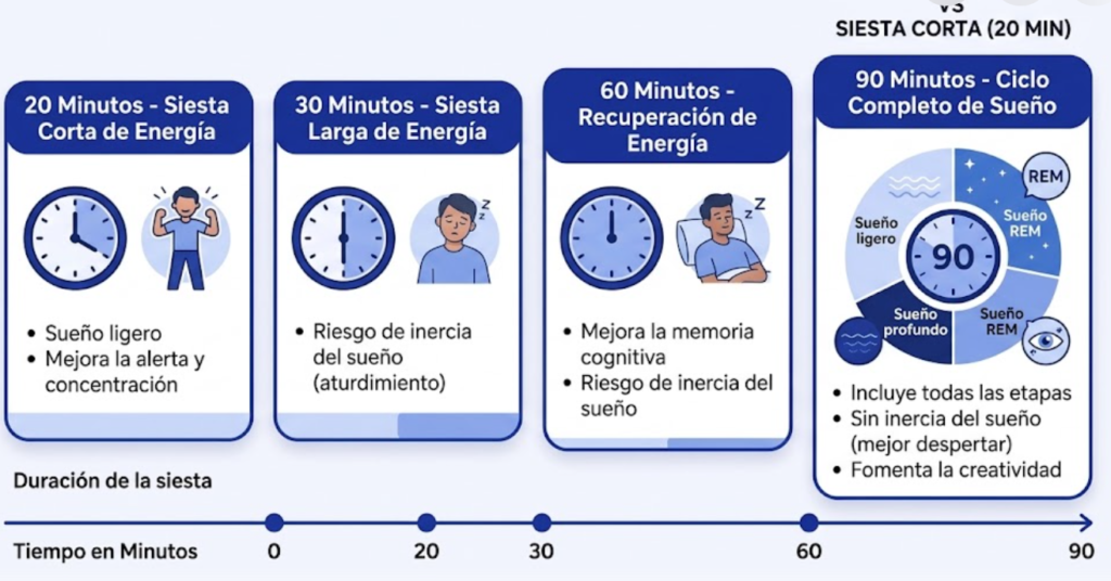La siesta perfecta: ¿Cuánto tiempo deberías dormir durante el día? Diferentes duraciones de la siesta y etapas del sueño