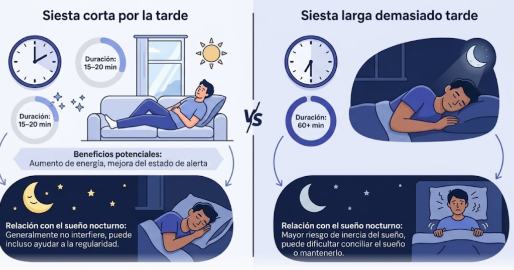 La siesta perfecta: ¿Cuánto tiempo deberías dormir durante el día? Relación entre las siestas diurnas y el sueño nocturno