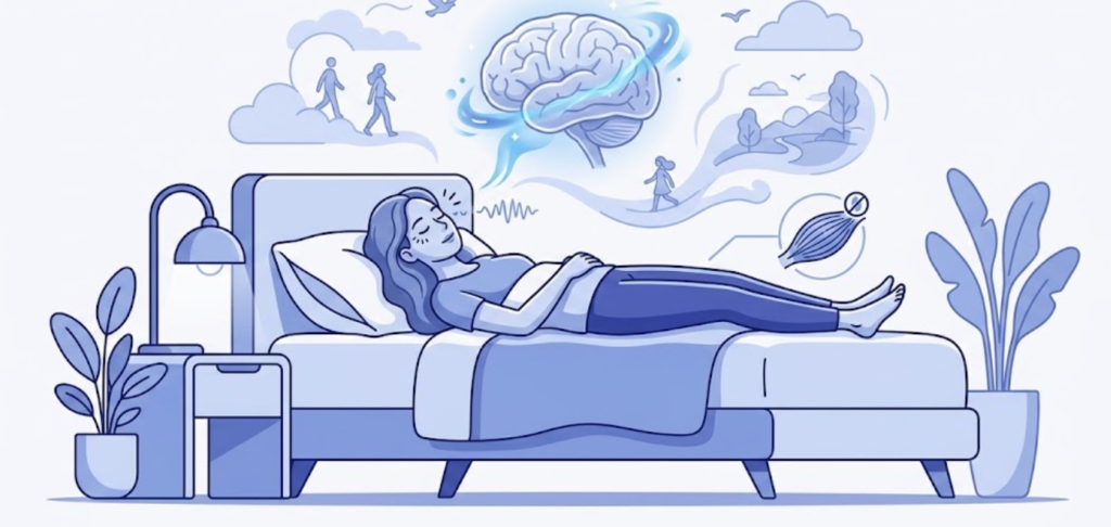 Las 4 Etapas del Sueño: Ligero, Profundo y REM Sueño REM con actividad cerebral y sueños